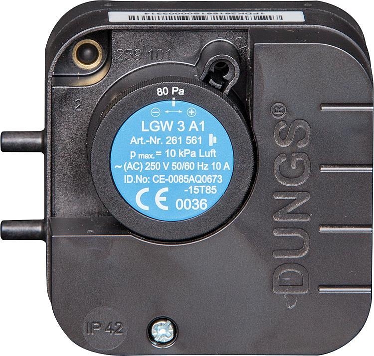 DUNGS LGW 3A1 0,8 MBAR, FAB.SET AYARLI GAZ HAVA BASIN PRESOSTAT