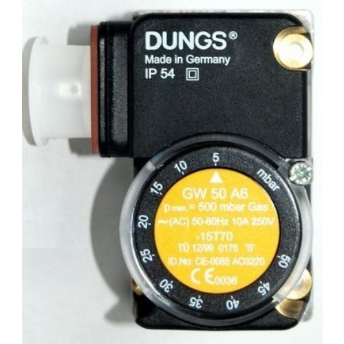 DUNGS GW 50A6 5 - 50 MBAR, 1/4 NC RAKOR BALANTILI GAZ HAVA BASIN PRESOSTAT